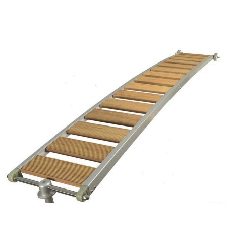 PASSERELLA FISSA IN ALLUMINIO E LEGNO CM 200x31
