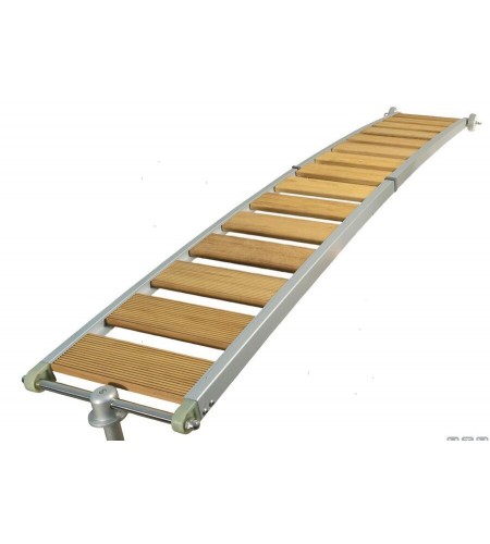 PASSERELLA PIEGHEVOLE IN ALLUMINIO E LEGNO CM 200x31 Portata KG 130