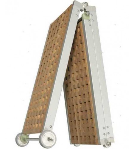 PASSERELLA PIEGHEVOLE 3-FOLD IN ALLUMINIO E CARABOTTINO CM 200x31 Portata KG 150