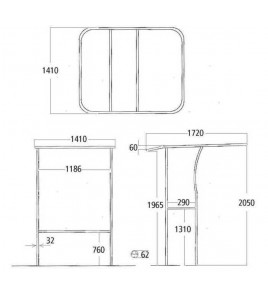 ROLLBAR DOPPIO SAGOMATO Tubo da 40 mm larghezza 1150-2350 mm
