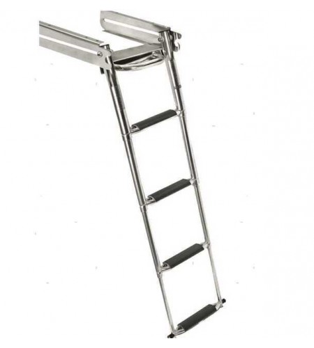 SCALETTE TELESCOPICHE SOTTO PLANCIA IN CAGE CON MANIGLIA 3 Gradini