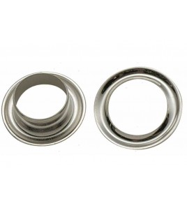 OCCHIELLI IN OTTONE CROMATO Foro Int 0,8 MM esterno 15 mm