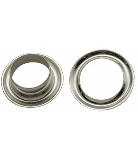 OCCHIELLI IN OTTONE CROMATO Foro Int 0,8 MM esterno 15 mm