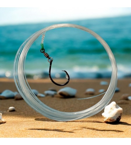 Terminale Da Tonno 5 in Fluorocarbon JAPAN YGK MM 0,79 AMO 9/0 Circle ZFA