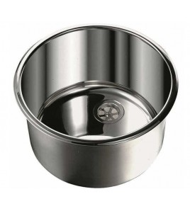 LAVELLO CILINDRICO INOX LUCIDO Incasso 360 mm Esterno 385 mm H 180 mm