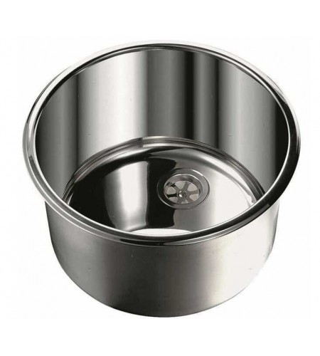 LAVELLO CILINDRICO INOX LUCIDO Incasso 360 mm Esterno 385 mm H 180 mm