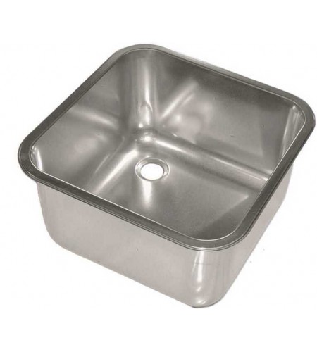 LAVELLO RETTANGOLARE INOX 180/200 Incasso 330x330 mm Esterno 350x350 mm H 200 mm