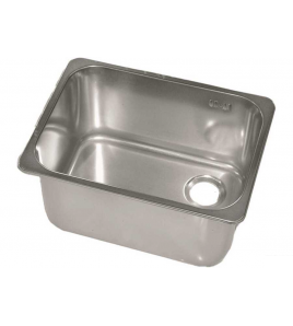 LAVELLO RETTANGOLARE INOX 180/200 Incasso 400x400 mm Esterno 420x420 mm H 200 mm