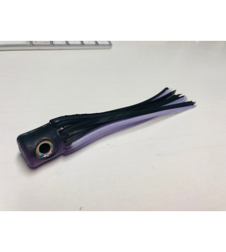 Kona per la Pesca a Pitch Marlin o Vela Testa Piatta Morbida Cm 14 Colore Black Violet 