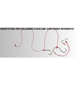 Terminale Palluccella Calamaro a Due Ami con Assist Integrato M2