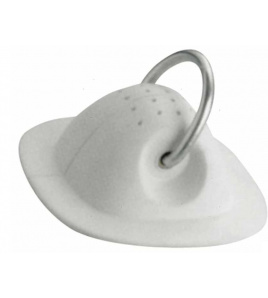 PIASTRA CON ANELLO INOX MIL colore Bianco mm 115 x 95