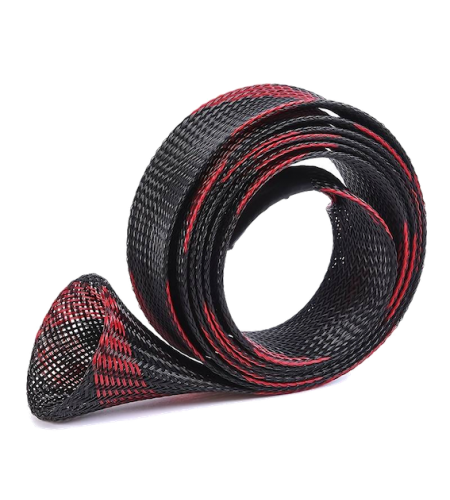 Protezione canna in PVC Elastico Colore Nero Rosso