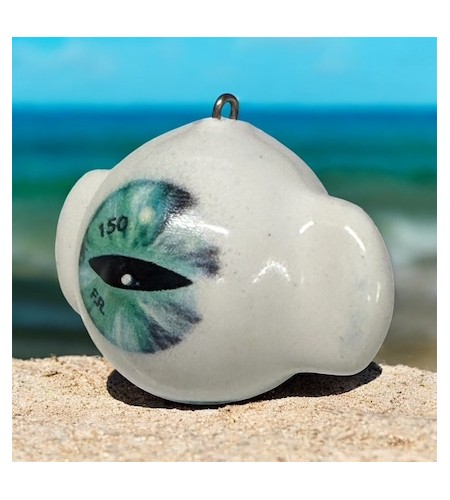 PALLALETTA 2 ANELLI 140 GR Plastificato Bianco Occhio Verde FONDERIA ROMA