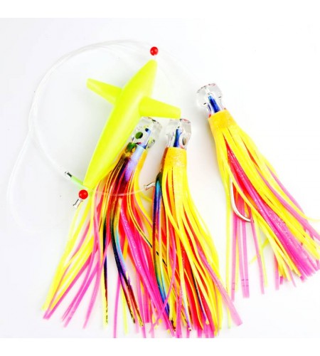 1 KIT ZFA MITSIO Kona Plus Trolling Colore Giallo Orange Pink
