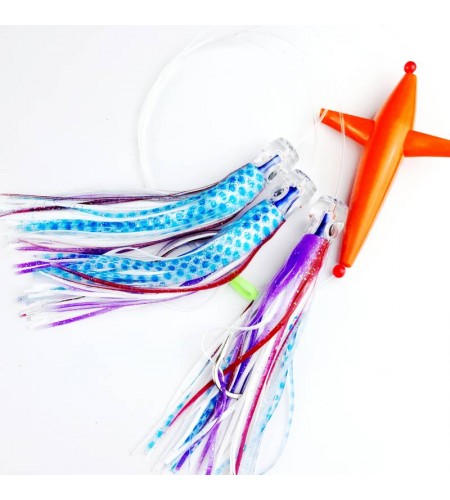 1 KIT ZFA MITSIO Kona Plus Trolling Colore Arancio Orange Viola