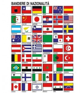 TABELLA ADESIVA BANDIERE NAZIONALI