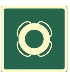 TABELLE ADESIVE SEGNALETICA NAVALE Salvagente Anulare MM 150x150