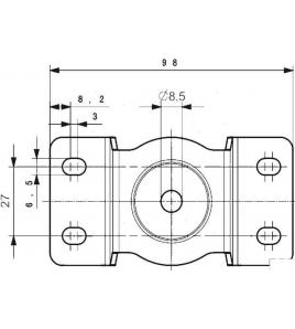 BASE ORIENTABILE IN ACCIAIO INOX PER FARETTI