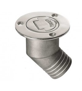 TAPPI DI COPERTA A 45° INOX FLUSH T WATER MM 50 FLANGIA 75