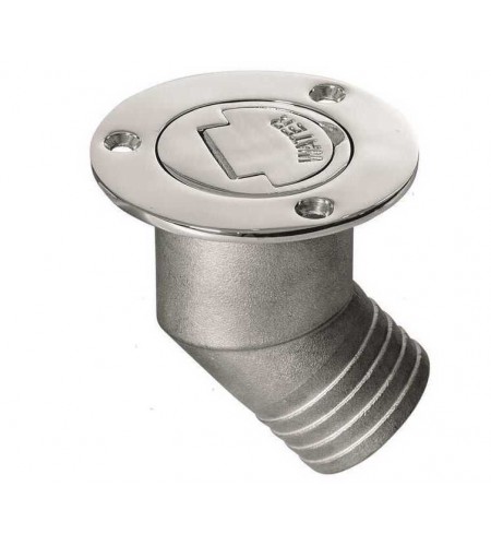 TAPPI DI COPERTA A 45° INOX FLUSH T WATER MM 50 FLANGIA 75