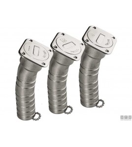 TAPPI DI COPERTA WASTE INOX COLLO LUNGO MM 38 FLANGIA 60/70 MM