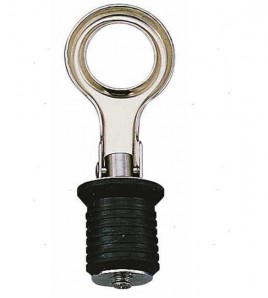 TAPPO DI SCARICO A ESPANSIONE L MM 22,7 COLORE SILVER OTTONE 