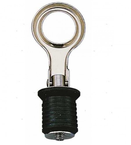 TAPPO DI SCARICO A ESPANSIONE L MM 22,7 COLORE SILVER ACCIAIO 