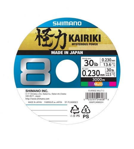 Trecciato Line Kairiki 8 3000m 0.315 mm 22,7 KG Multicolor