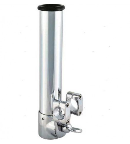 SUPPORTO PORTACANNE 22-28 mm ORIENTABILE CROMATO CON MORSETTO STRINGITUBO