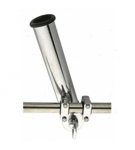 SUPPORTO PORTACANNE 40 mm ORIENTABILE CROMATO CON MORSETTO STRINGITUBO