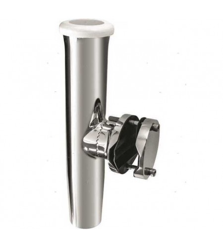 SUPPORTO PORTACANNE D 22-25 MM ORIENTABILE INOX CON MORSETTO STRINGITUBO