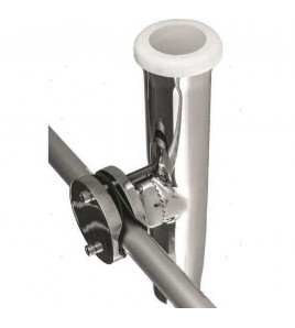 SUPPORTO PORTACANNE D 22-25 MM ORIENTABILE INOX CON MORSETTO STRINGITUBO