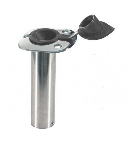 SUPPORTO PORTACANNE A INCASSO DRITTO INOX