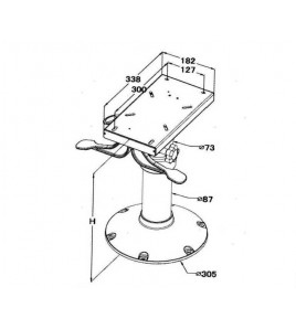 SUPPORTO SEDILE REGOLABILE OCEAN AIR-POWERED H 460-635