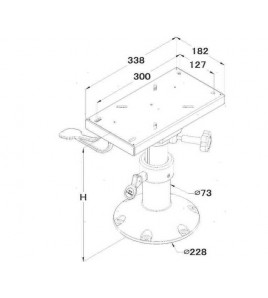 SUPPORTO SEDILE MANUALE MASTER LOW BASE 228 MM H 350-470 MM