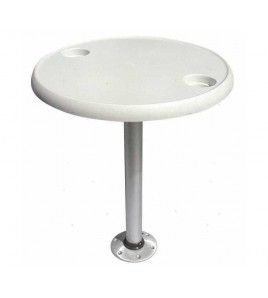PIANO TAVOLO TONDO IN POLIETILENE E SUPPORTI TAVOLO DIAMETRO 60 CM