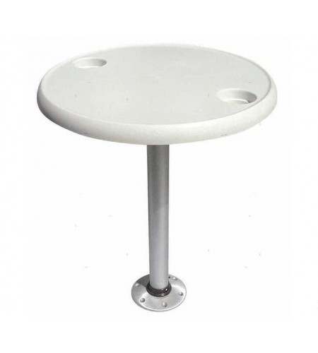PIANO TAVOLO TONDO IN POLIETILENE E SUPPORTI TAVOLO DIAMETRO 60 CM