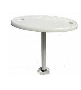 PIANO TAVOLO OVALE IN POLIETILENE E SUPPORTI TAVOLO DIAMETRO 45X75 CM