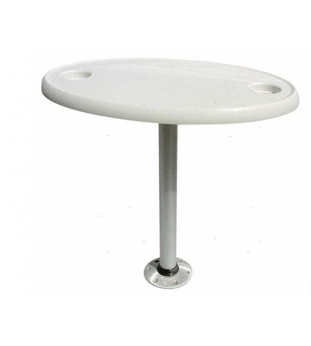 PIANO TAVOLO OVALE IN POLIETILENE E SUPPORTI TAVOLO DIAMETRO 45X75 CM