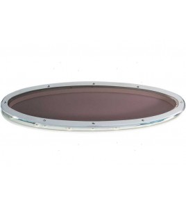 OBLO' OVALE FISSO INOX L 400 MM H 127 MM ACCIAIO INOX
