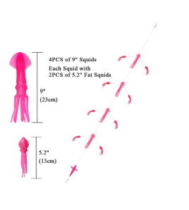 KIT Teaser ZFA Paradise Calamari Plus Trolling Colore White Pink