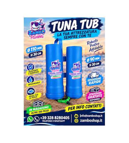 Tuna Tube 90 MM ZFA Esca Viva Tonnetti Palamite Colore Blue