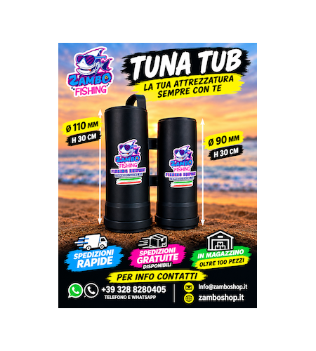 Tuna Tube 110 MM ZFA Esca Viva Tonnetti Palamite Colore Nero