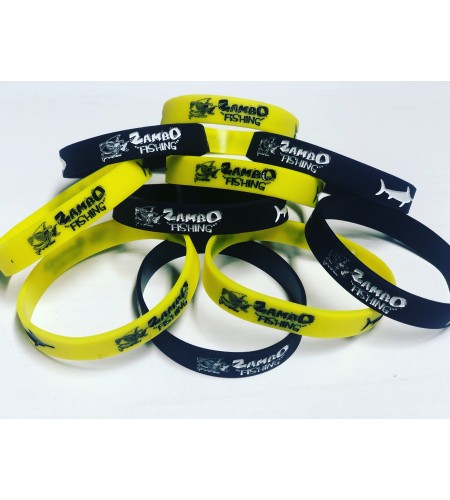 BRACCIALETTO ZAMBO FISHING IN SILICONE ANALLERGICO COLORE NERO