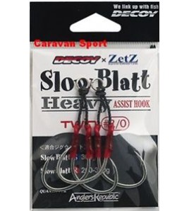 DECOY ASSIST HOOK SLOW JIGGING TWIN MISURA 1 SLOW BLATT 100-230 GR