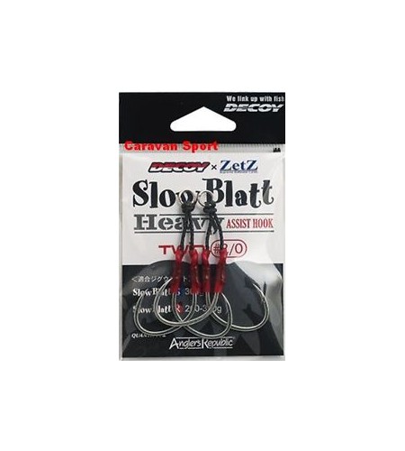 DECOY ASSIST HOOK SLOW JIGGING TWIN MISURA 2/0 SLOW BLATT 200-300 GR